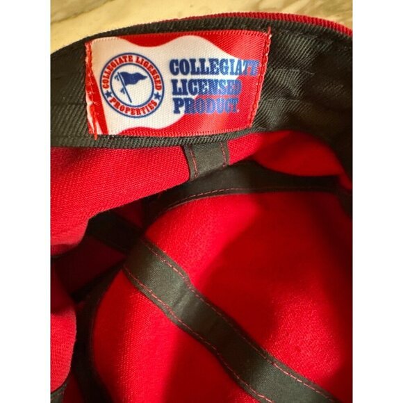 Indiana University Adjustable Red Baseball Cap Collegiate Licensed - Picture 6 of 7